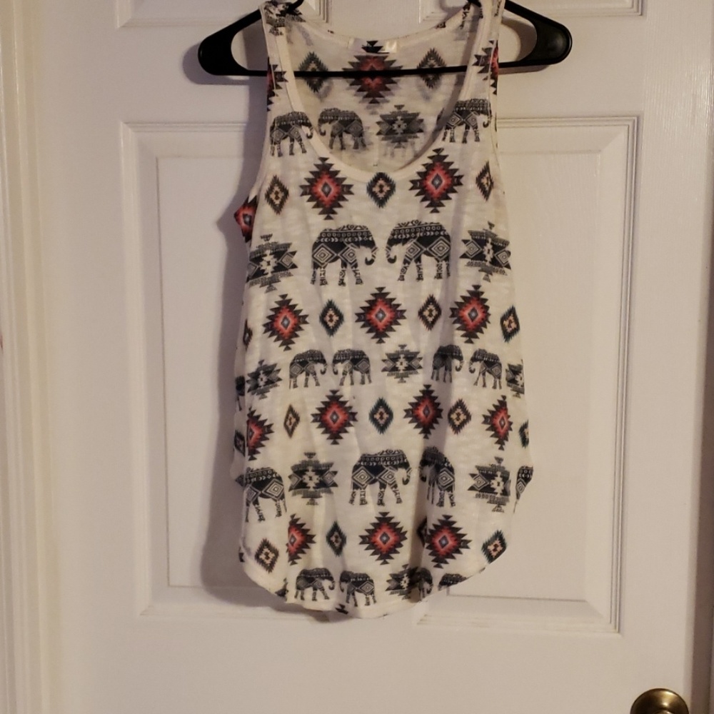 Tank top elephants Aztec